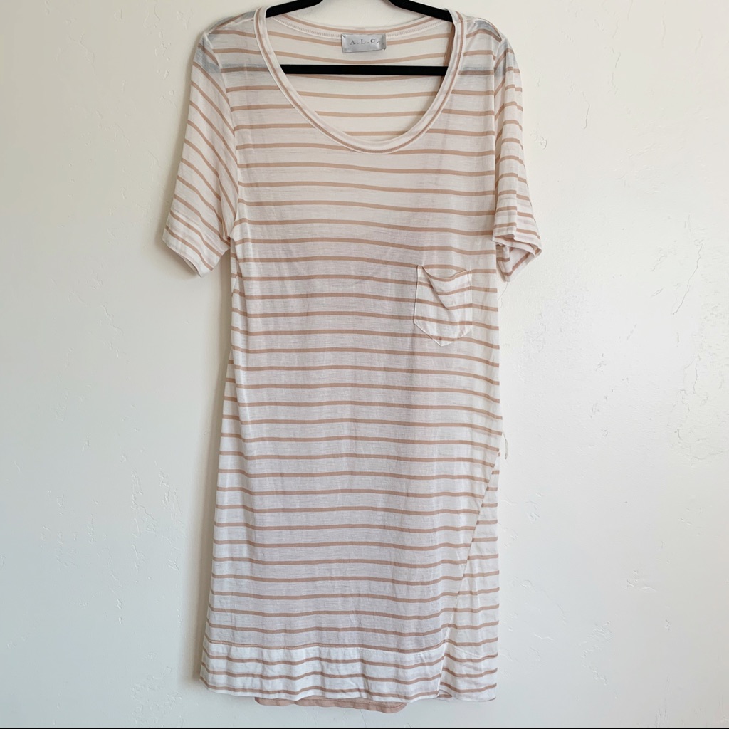 A.L.C Light Weight Striped Shirt Dress